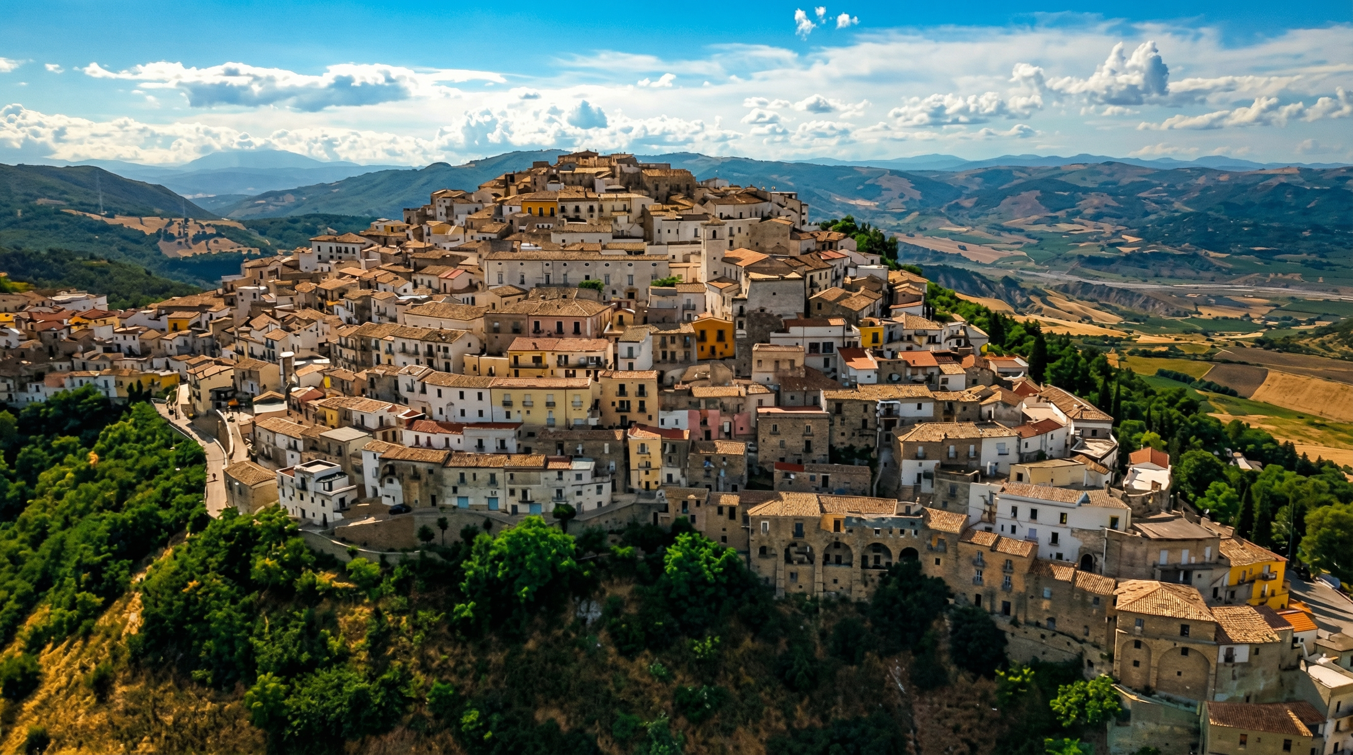 Rotondella Dorf Matera Basilicata Italien - Heimat von Gentile Vini Premium Wein